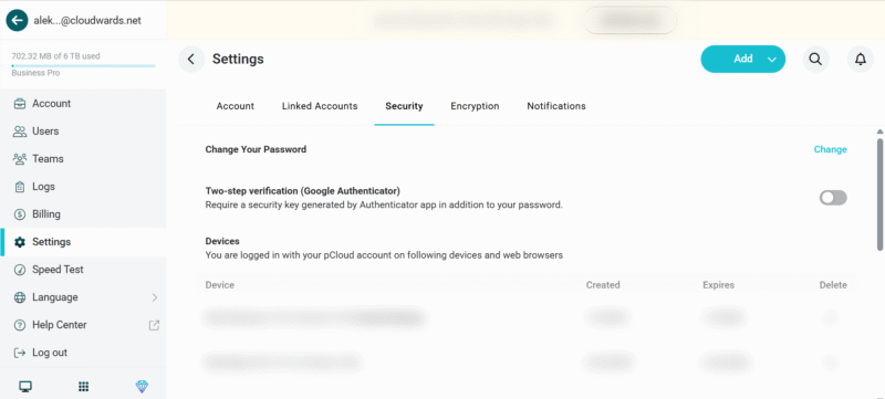 pcloud security