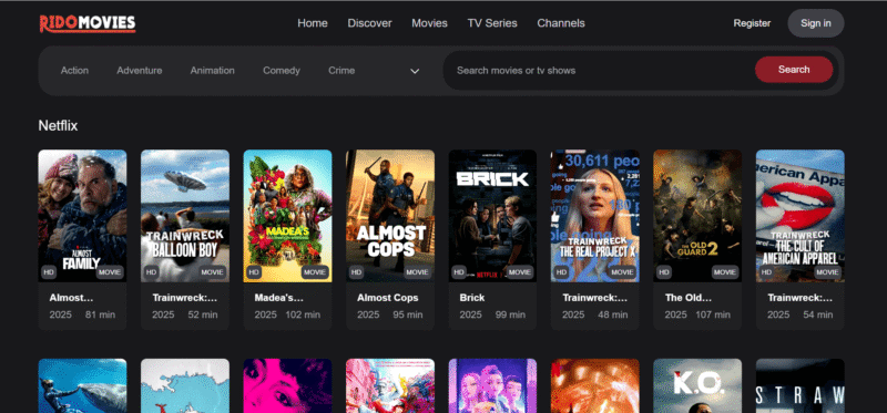 ridomovies-homepage ridomovies homepage