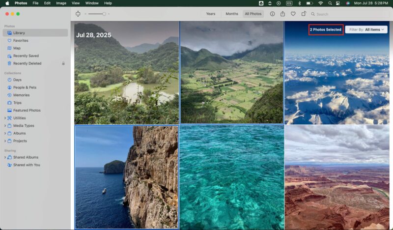 select photos