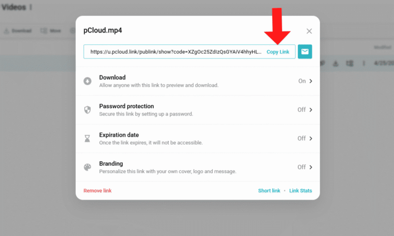 share files online send link