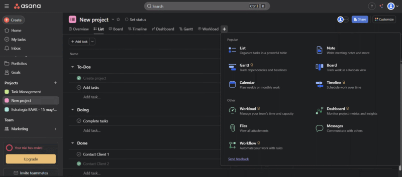 Asana TrelloAlternative