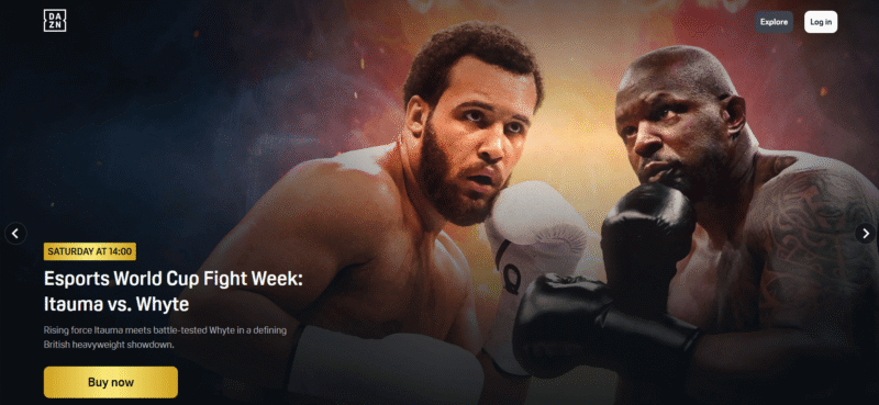 dazn homepage dazn homepage