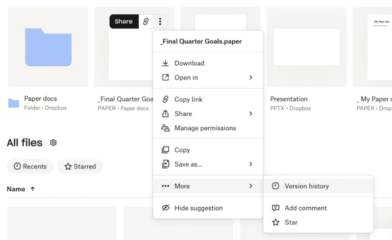 dropbox-version-control dropbox version control