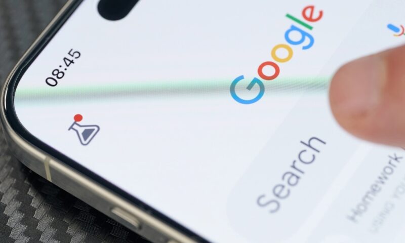 Enter request in Google search Google search