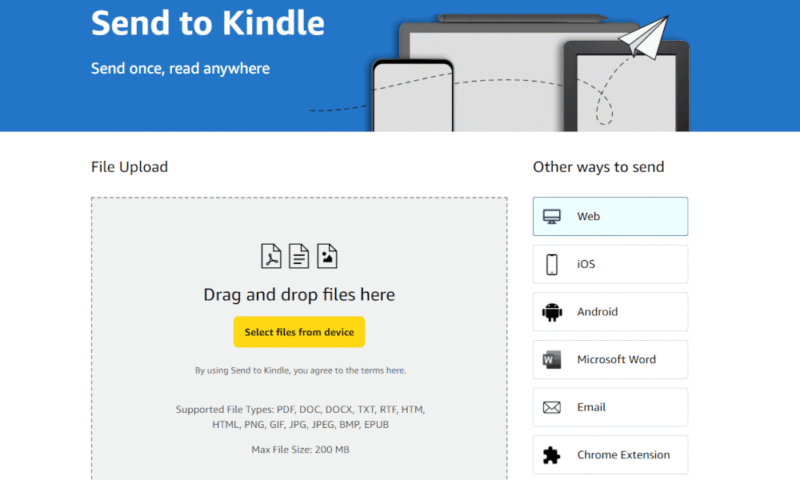 how to use kindle send non kindle books