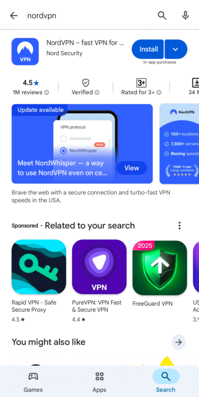 nordvpn app download