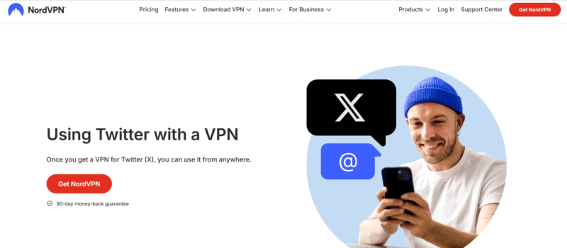 nordvpn twitter homepage