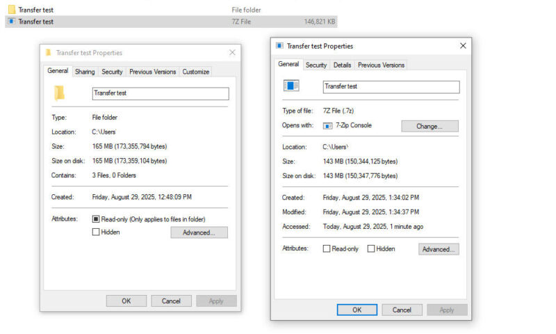 send large files compress result