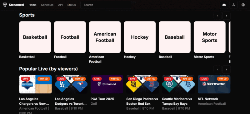 streamed homepage streamed homepage