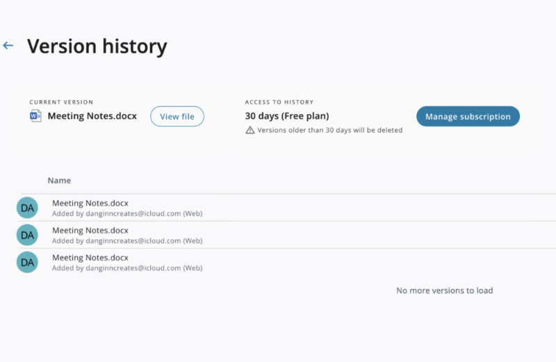 sync.com-version-history sync.com version history