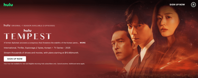 tempest kdrama hulu