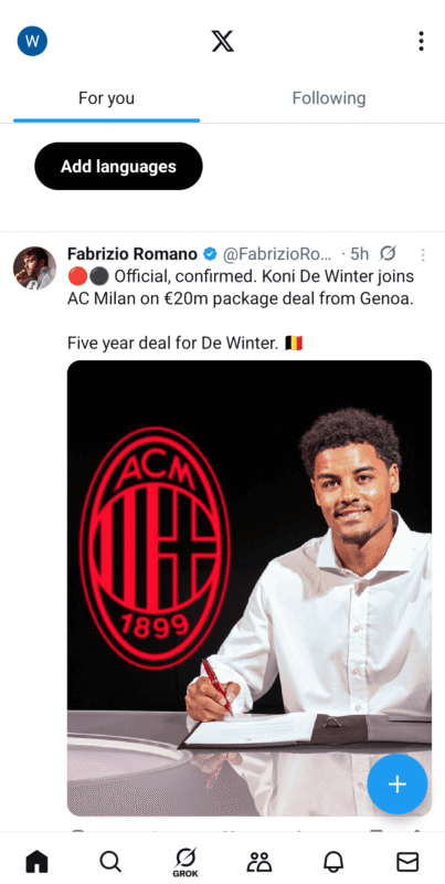 twitter app feed