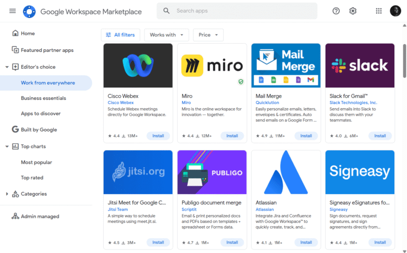 workspace marketplace