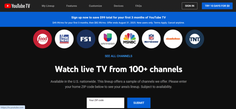 youtube homepage youtube tv homepage