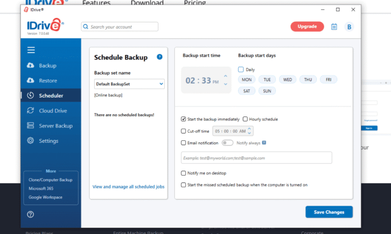 backup twitter idrive schedule