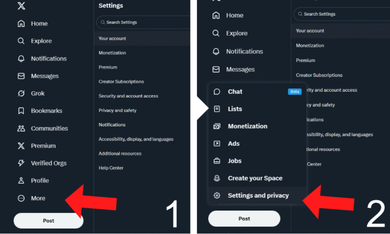 backup twitter settings