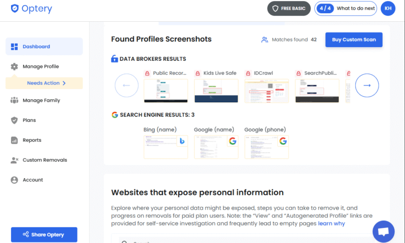 data-removal-optery-screenshots data removal optery screenshots