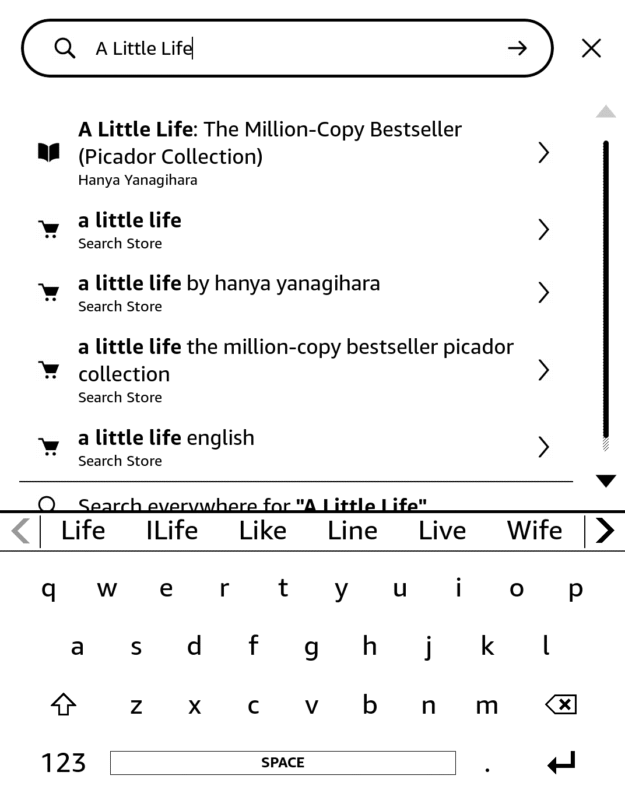 purchase kindle books on device search