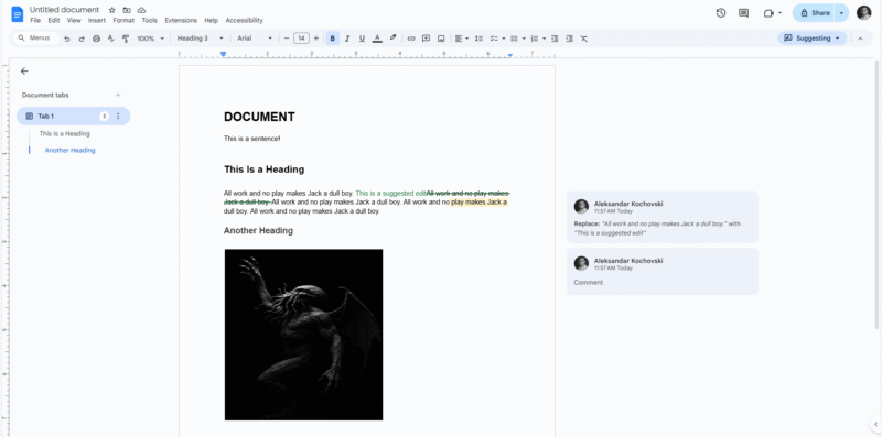 Google-Docs-document Google Docs document