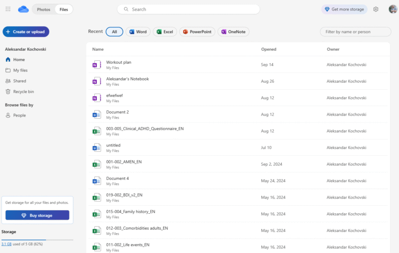 OneDrive-web-interface OneDrive web interface