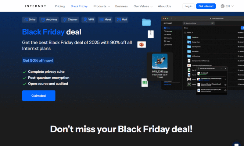 black friday internxt deal