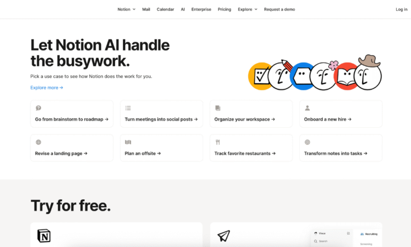 notion project management software