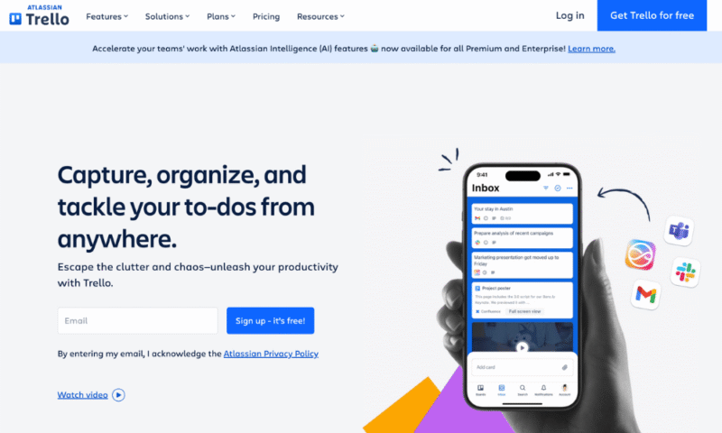 trello kanban board software