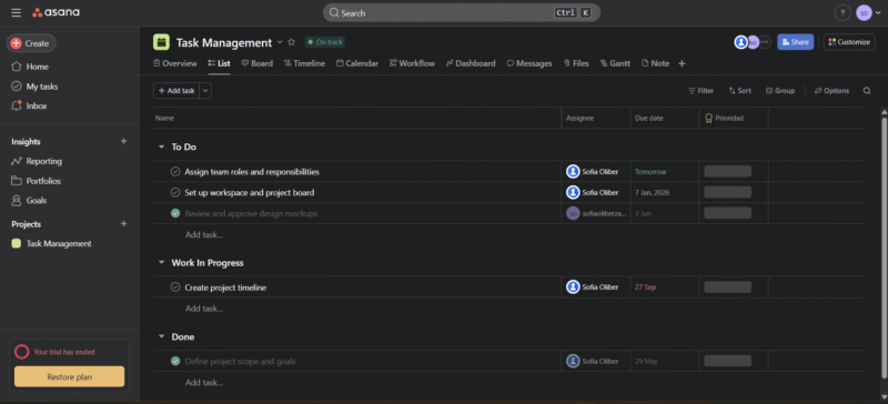 Asana-FreeSoftware Asana FreeSoftware