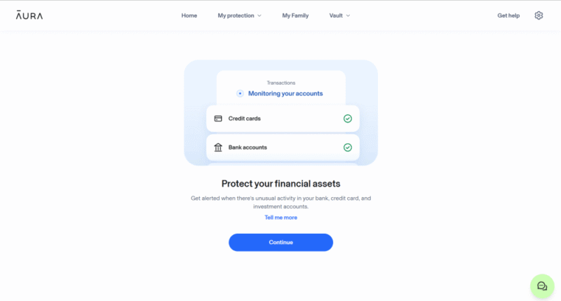 aura financial monitoring
