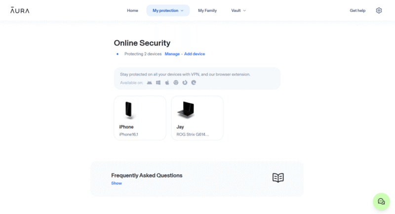 aura online security