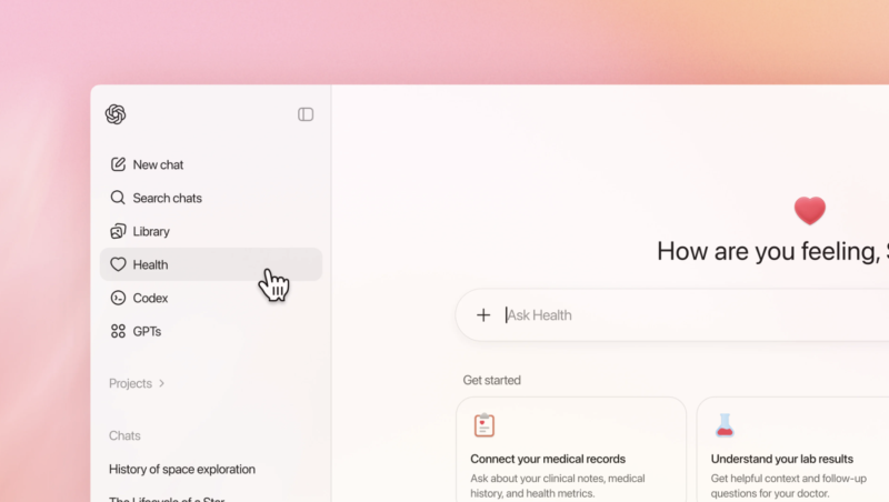 ChatGPT Health Sidebar
