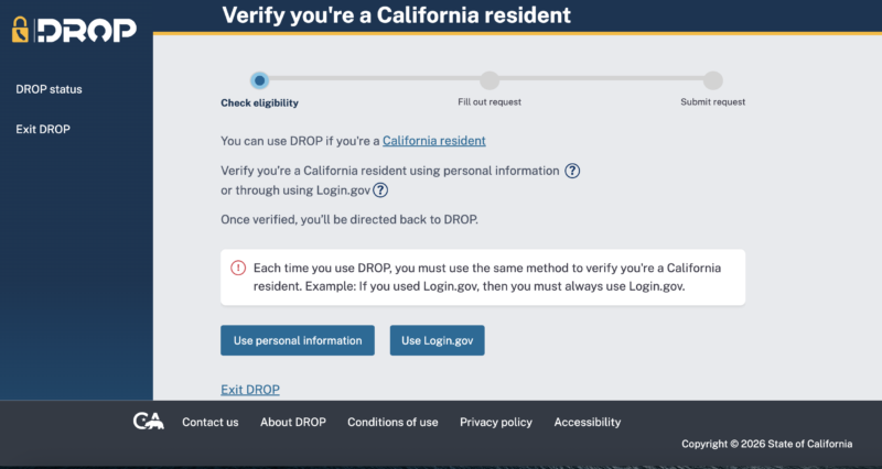 Drop Check eligibility