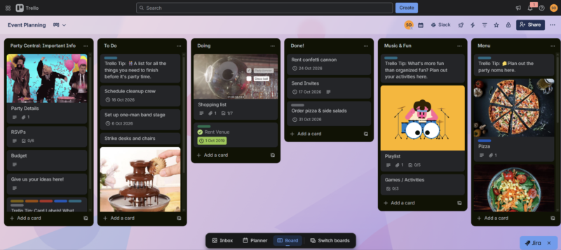Trello eventmanagement