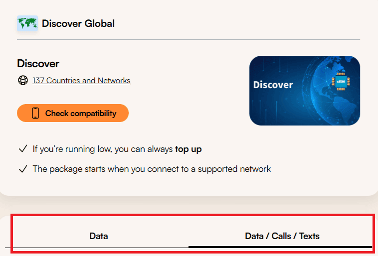airalo call text plans