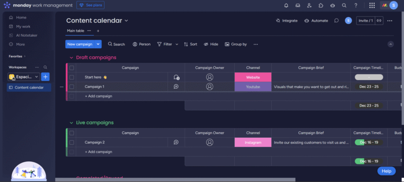monday.com websitedesign
