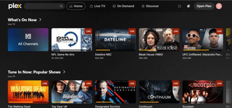 plex homepage