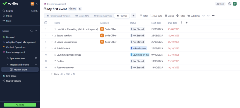wrike eventmanagement