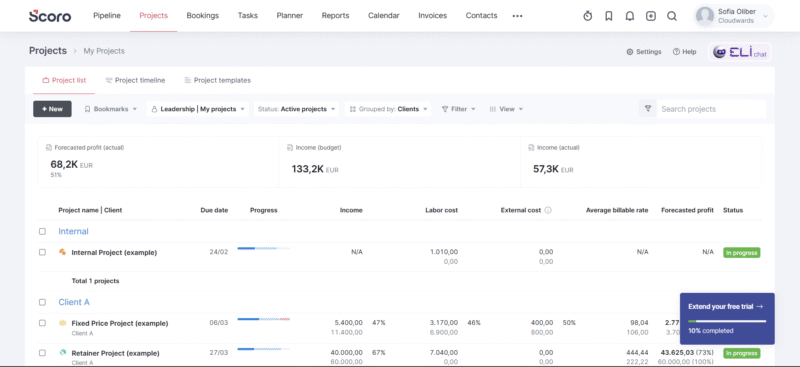 Scoro CapacityPlanning