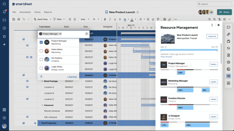 Smartsheet CapacityPlanning