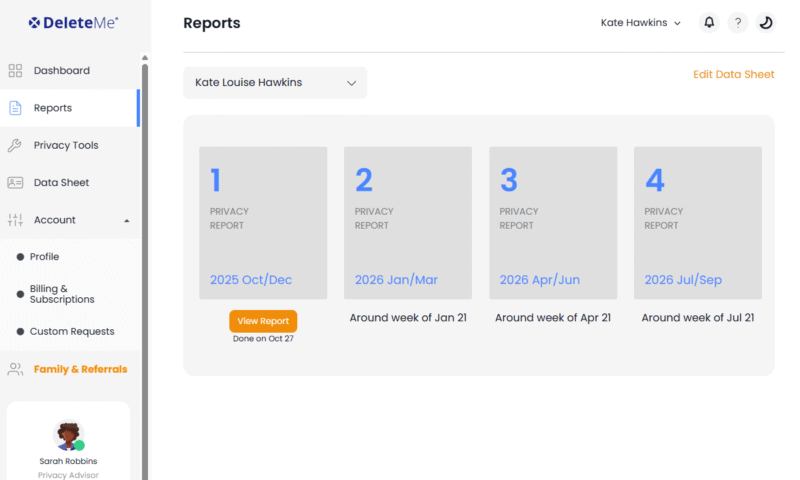 deleteme quarterly reports