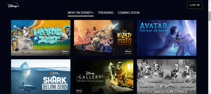 disney plus homepage