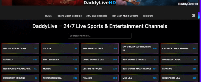 daddylive homepage