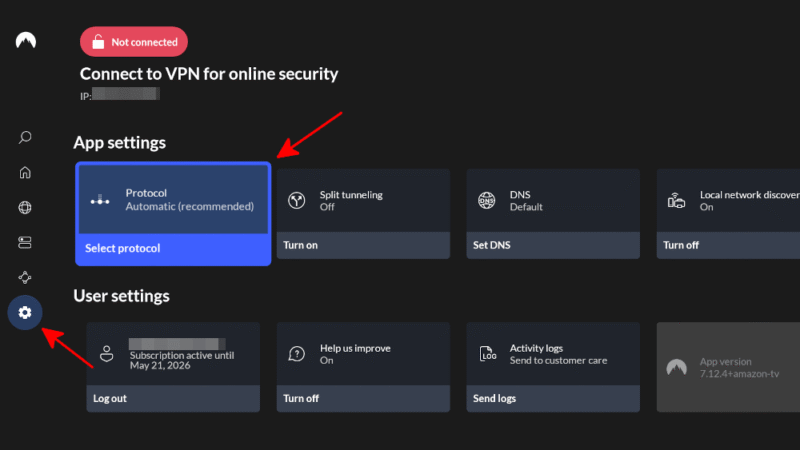 fire stick nordvpn settings menu