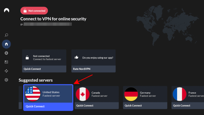 fire stick nordvpn us server