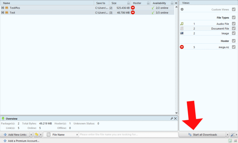 mega transfer download