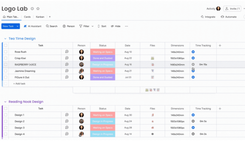 monday project management time tracking software