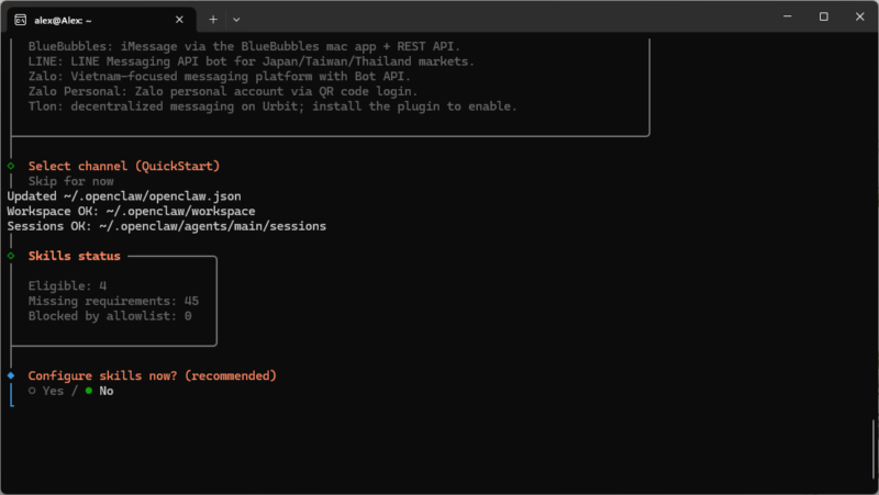 openclaw installation step 6