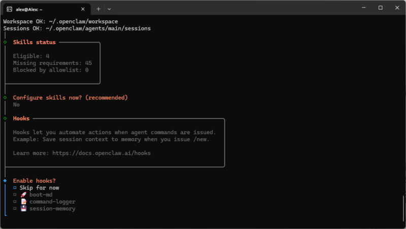 openclaw installation step 7