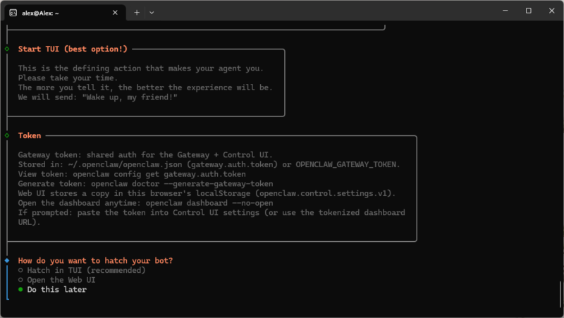 openclaw installation step 8