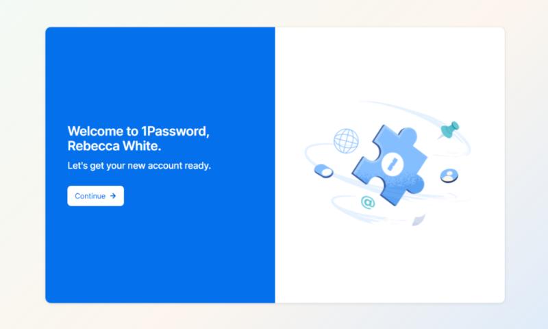 1password account creation